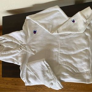 Champion cropped white original sweatshirt